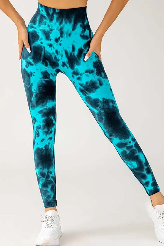 Colanti Fitness WNY PRO Tie Dye push up cu talie inalta WCLNT2588