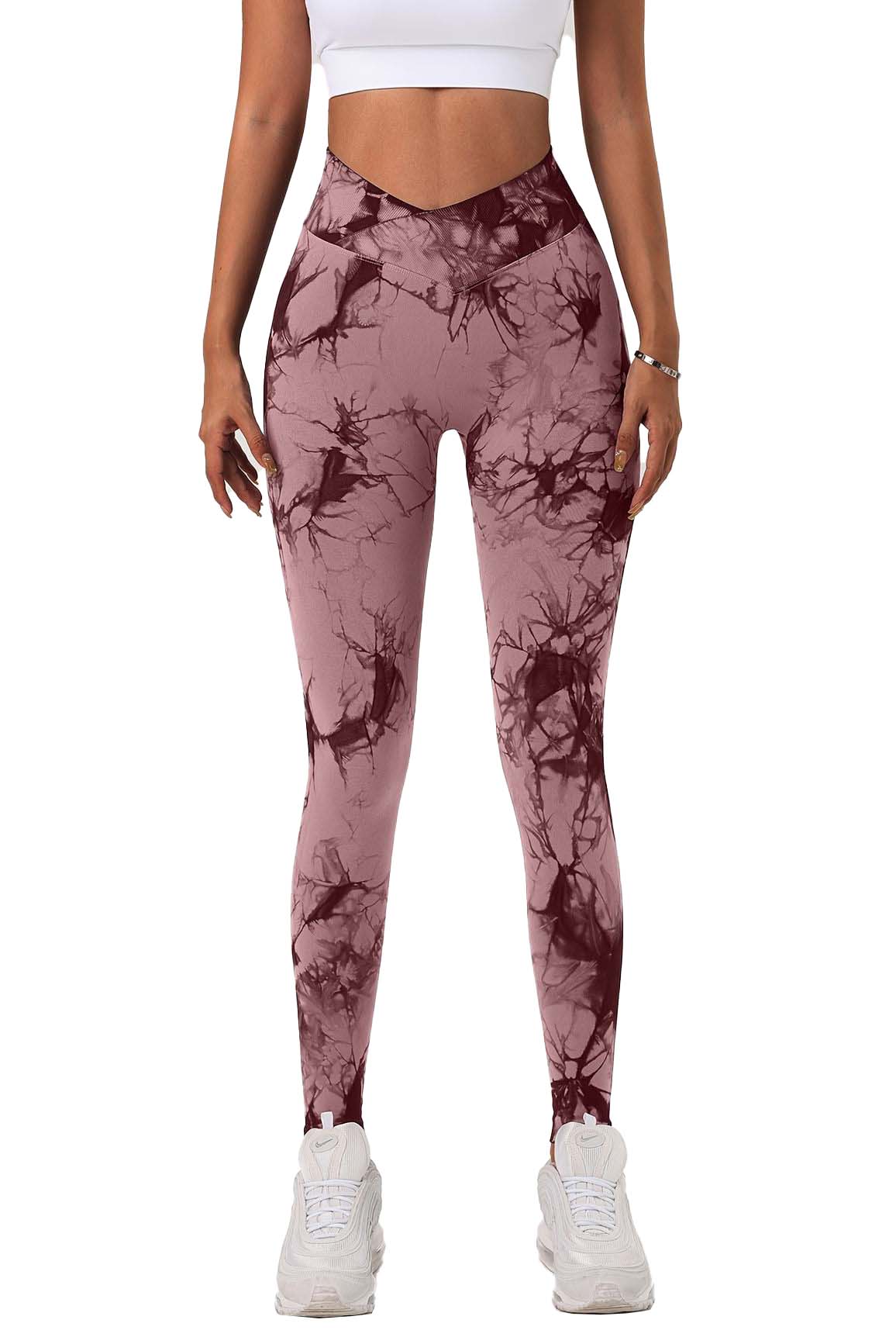 Colanti Fitness WNY PRO Tie Dye push up cu talie inalta V Crose Waist WCLNT8828V