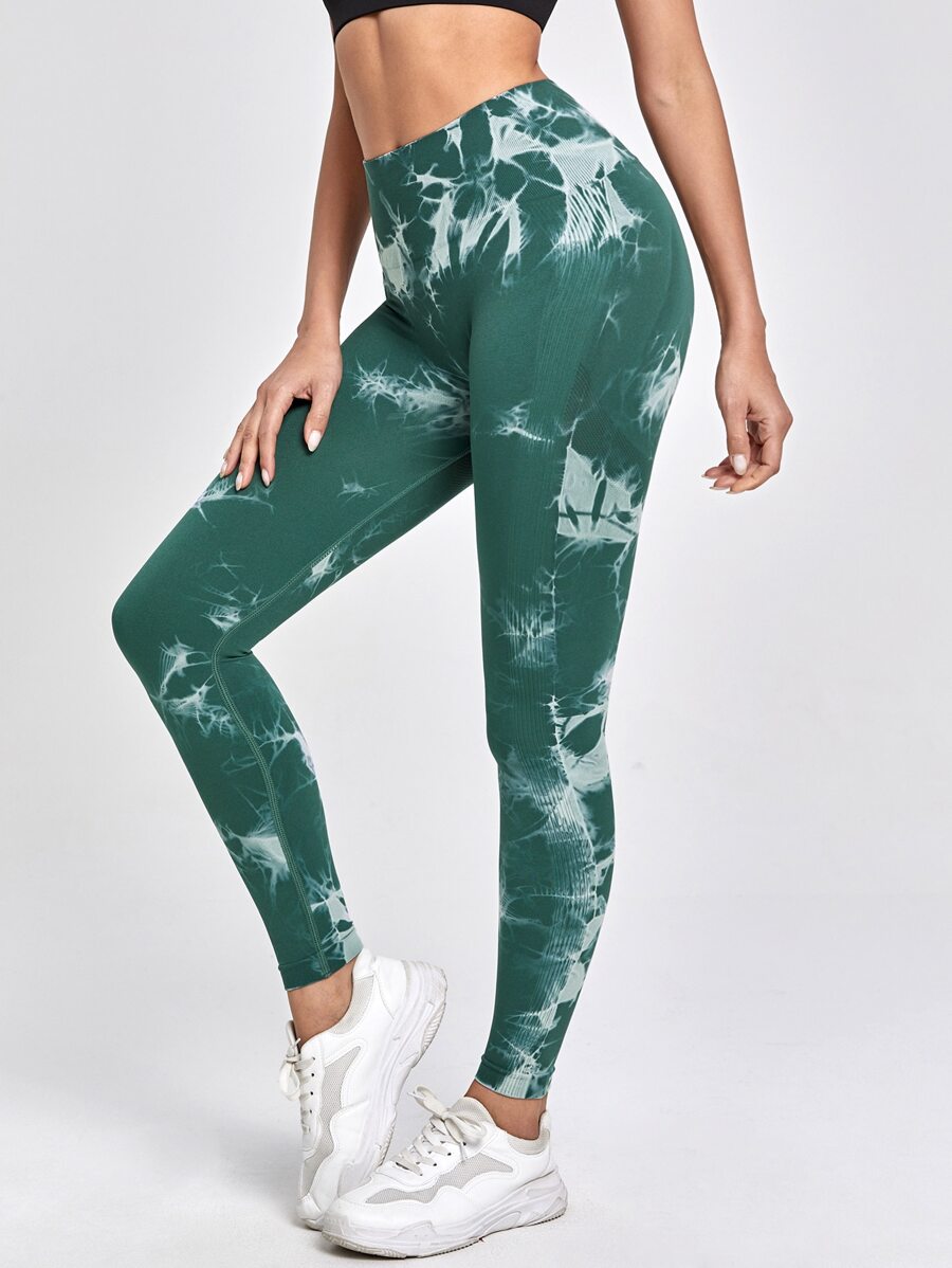 Colanți Fitness WNY PRO Tie Dye fără sudură de bază strâmte modelatori cu talie înaltă WCLNT2746