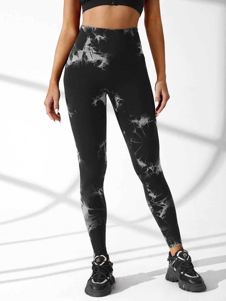 Colanți Fitness WNY PRO Tie Dye fără sudură de bază strâmte modelatori cu talie înaltă WCLNT2746