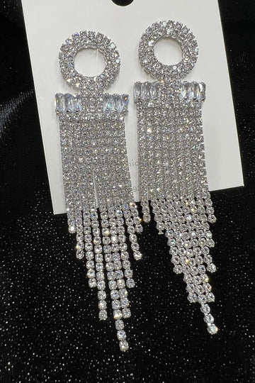 Cercei candelabru luxury eleganti lungi din ziriconiu WE021