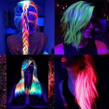 Extensii colorate de par pentru impletituri ombre fluorescenta luminos