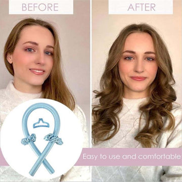 Set Lazy Ondulator Curler fără căldură DIY Par Curling Role Burete spumă Mătase de păr cu 2 Elastice mătase si 1 Clame