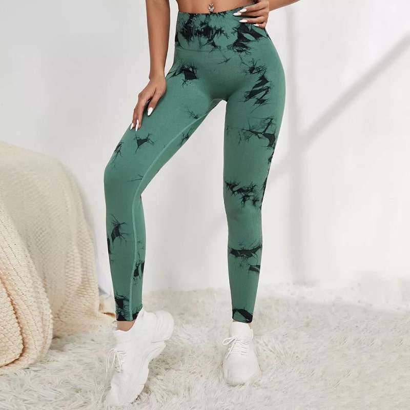 Colanti Fitness WNY PRO Tie Dye modelatori cu talie inalta WCLNT8828 Culori noi