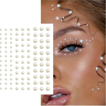 Set 165 de Perle Alb Autoadezive pentru Deco Par sau Make-up WASP-001