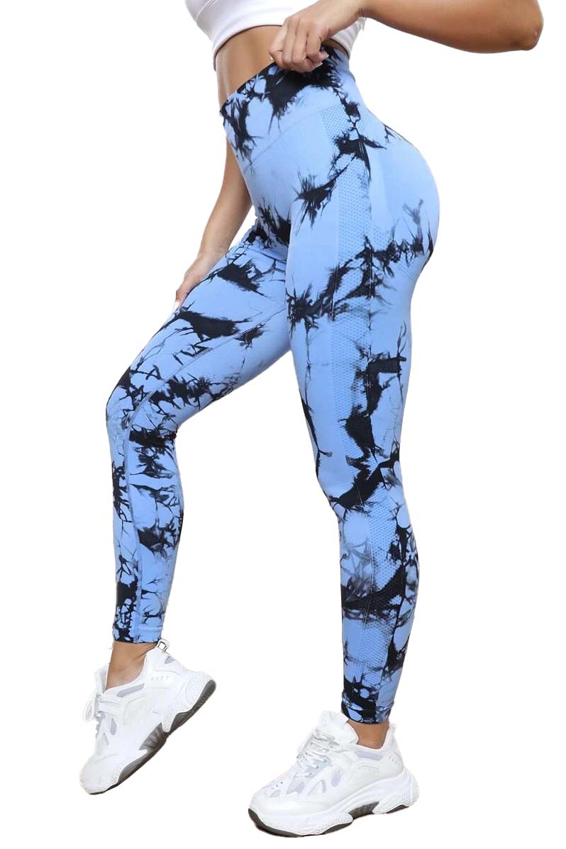 Colanti Fitness WNY PRO Tie Dye modelatori cu talie inalta WCLNT8825