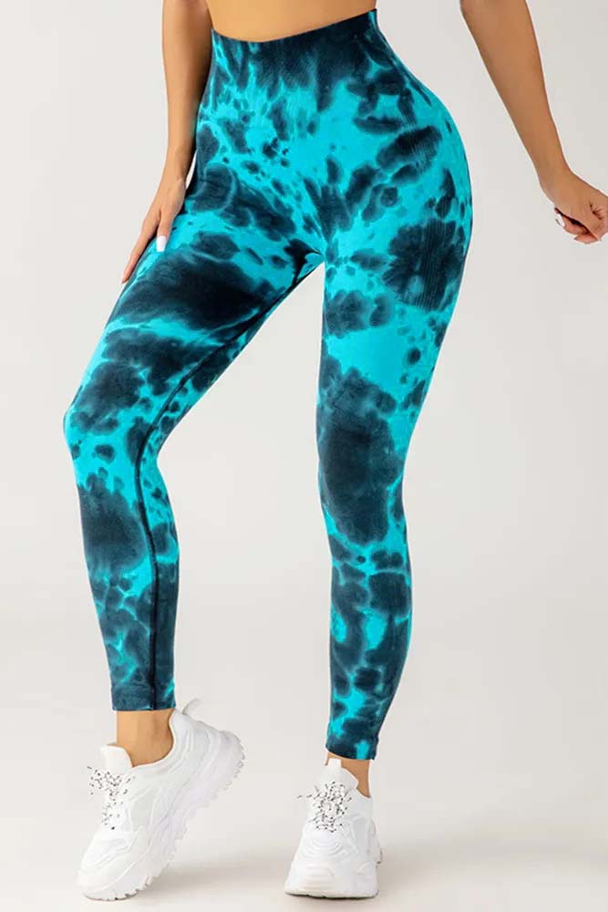 Colanti Fitness WNY PRO Tie Dye push up cu talie inalta WCLNT2588