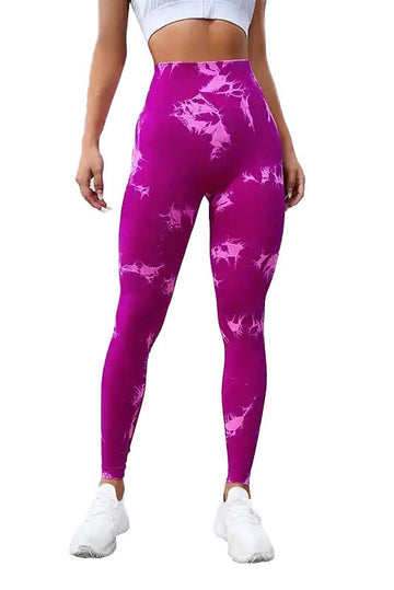 Colanti Fitness WNY PRO Tie Dye push up cu talie inalta WCLNT8828 Culori noi