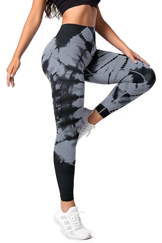 Colanti Fitness WNY PRO Tie Dye push up cu talie inalta WCLNT8828-4