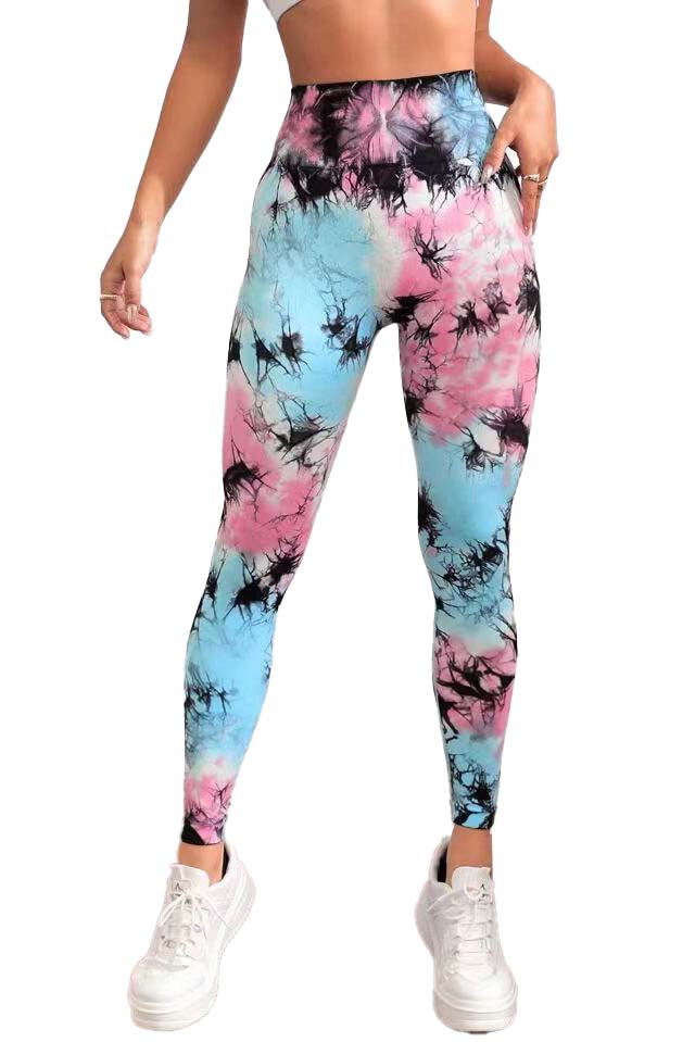 Colanti Fitness WNY PRO Tie Dye modelatori cu talie inalta WCLNT8825