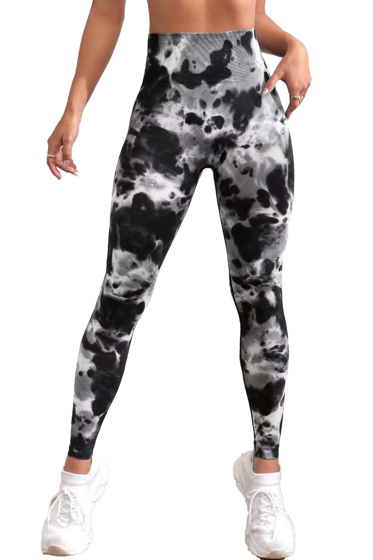 Colanti Fitness WNY PRO Tie Dye push up cu talie inalta WCLNT2588