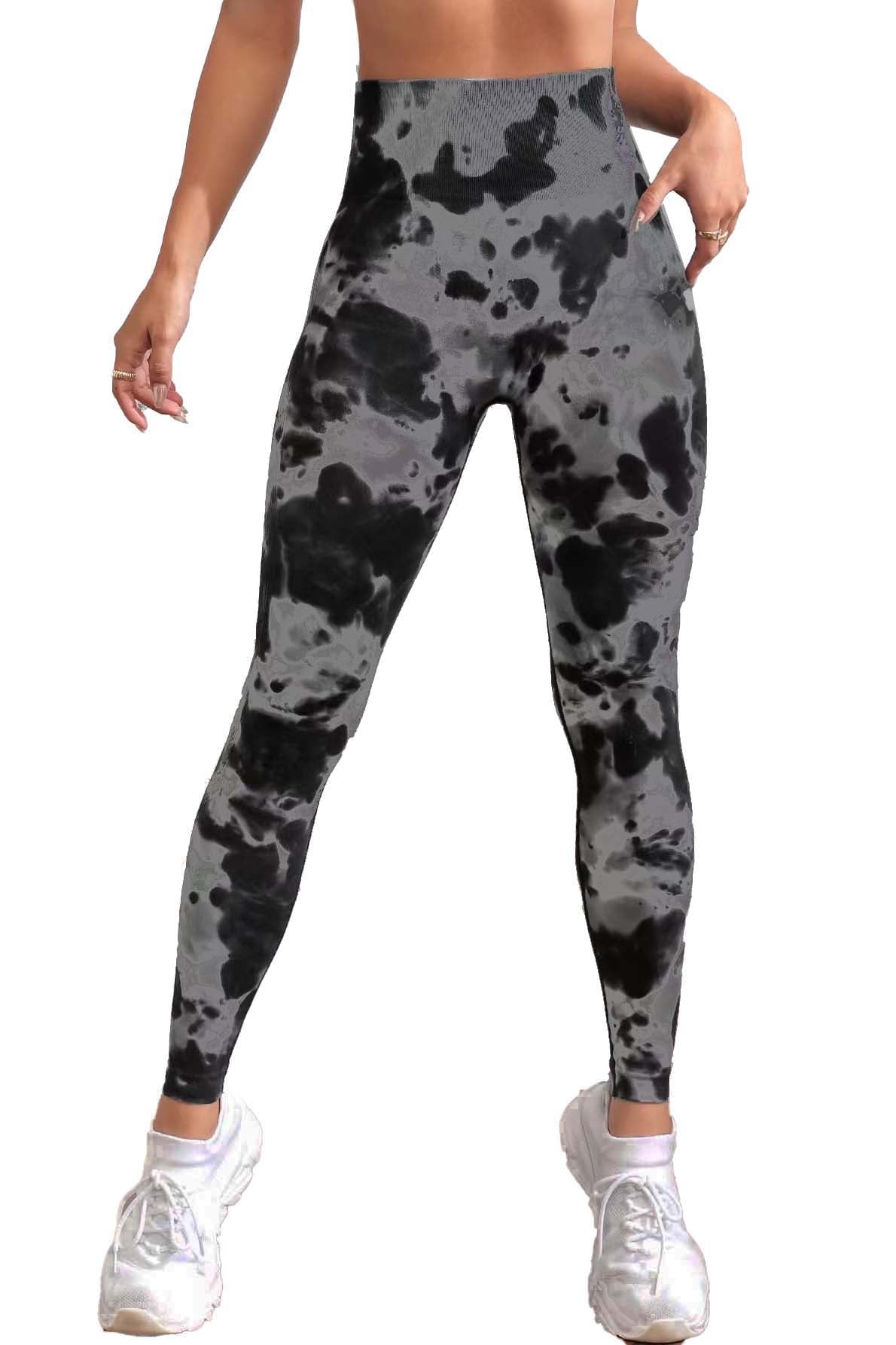 Colanti Fitness WNY PRO Tie Dye push up cu talie inalta WCLNT2588