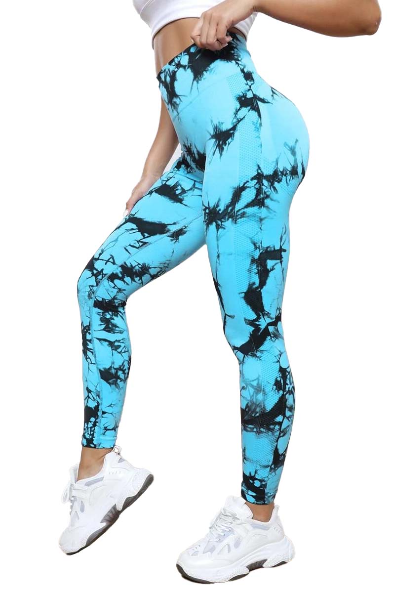 Colanti Fitness WNY PRO Tie Dye modelatori cu talie inalta WCLNT8825