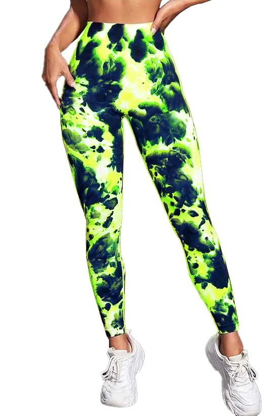 Colanti Fitness WNY PRO Tie Dye push up cu talie inalta WCLNT2588