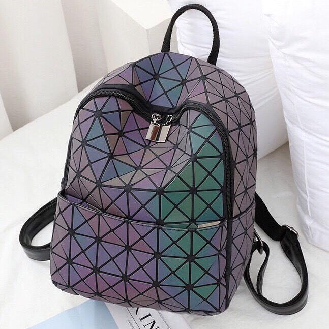 Rucsac Luminous, Geometric si Holographic PD pentru dama cu efect reflectorizant multicolor