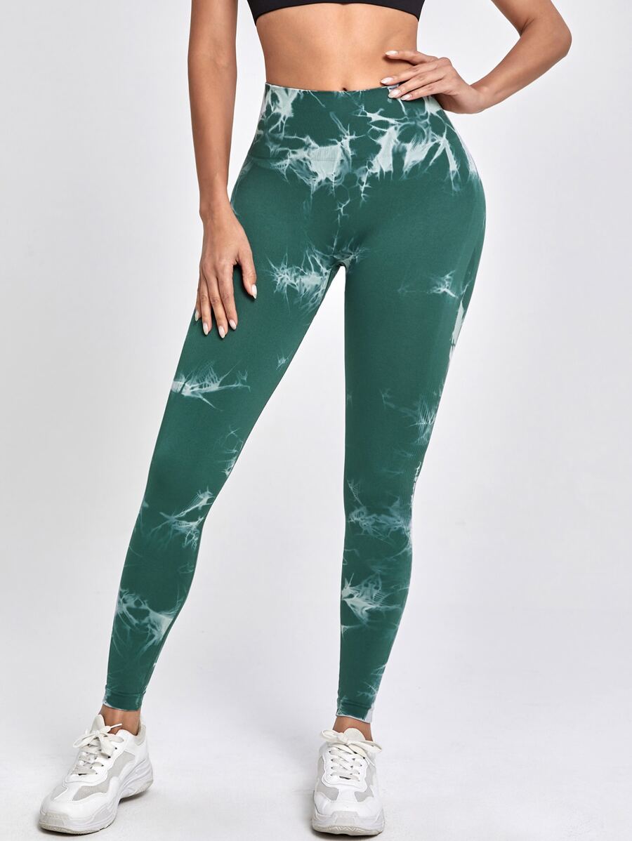 Colanți Fitness WNY PRO Tie Dye fără sudură de bază strâmte modelatori cu talie înaltă WCLNT2746