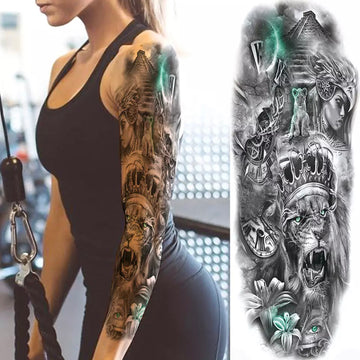 Set 6 Tatuaje Temporare impermeabil, Extra mare, Pentru brate sau picioare si corp, Dimensiune 17.8x 48cm, WTTJ-S005