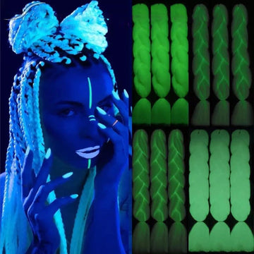 Extensii colorate de par pentru impletituri ombre Fosforescenta luminos