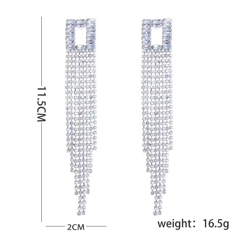 Cercei luxury eleganti lungi din ziriconiu WE045