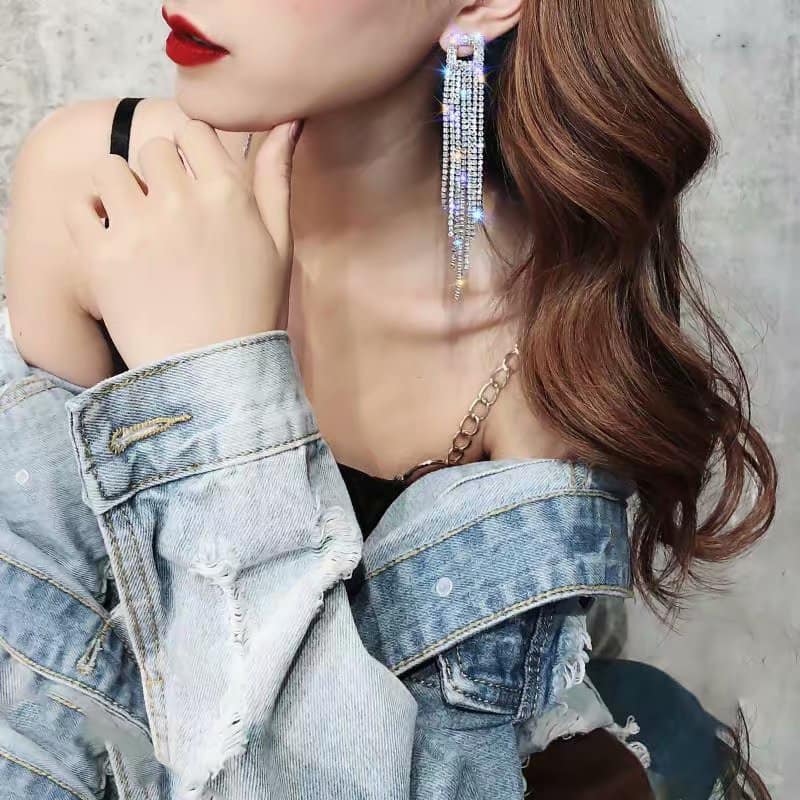 Cercei luxury eleganti lungi din ziriconiu WE045