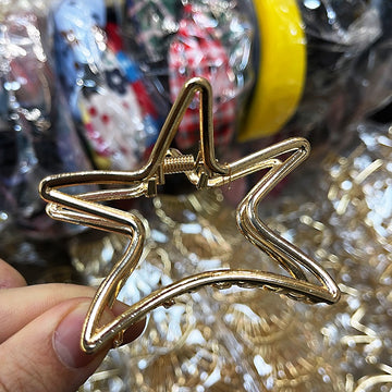 Goldene Haarspangen Metallische Haaraccessoires Fashion Geometric Star of the Sea Haarspangen 