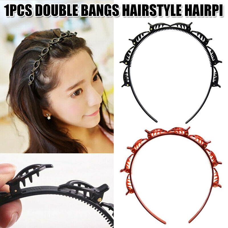 Dublu Bangs Coafura Hairpin Twist Clip Headband cu dinte Headband Braid Tool