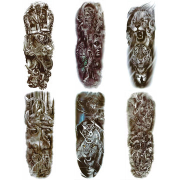 Set 6 Tatuaje Temporare impermeabil, Extra mare, Pentru brate sau picioare si corp, Dimensiune 17.8x 48cm, WTTJ-S004