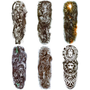 Set 6 Tatuaje Temporare impermeabil, Extra mare, Pentru brate sau picioare si corp, Dimensiune 17.8x 48cm, WTTJ-S005
