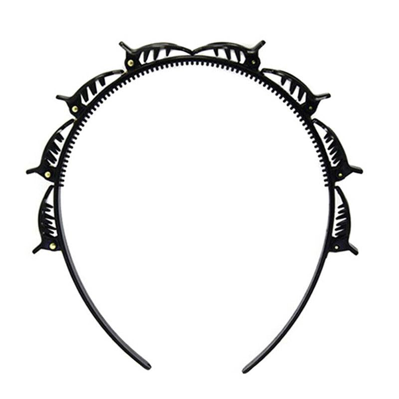 Dublu Bangs Coafura Hairpin Twist Clip Headband cu dinte Headband Braid Tool