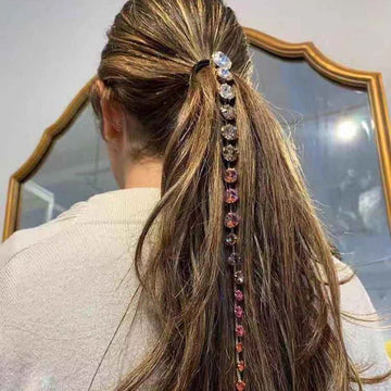 Haarkette mit bunten Kristallen und Kamm für die Braut, Hochzeit, lässige Anlässe WLNTPR003