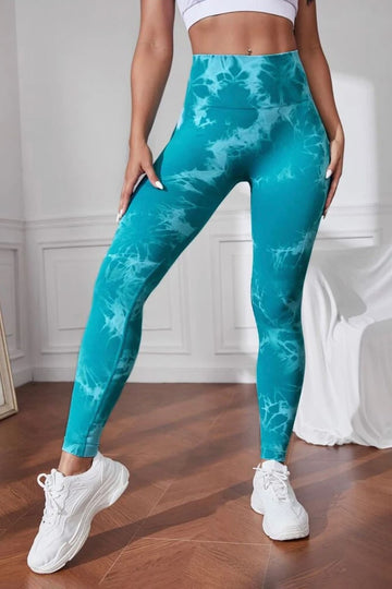 Colanti Fitness WNY PRO Tie Dye modelatori cu talie inalta WCLNT8828 Culori noi