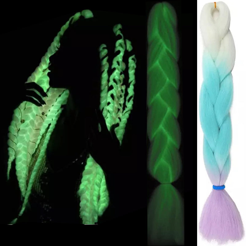 Extensii colorate de par pentru impletituri ombre fluorescenta luminos