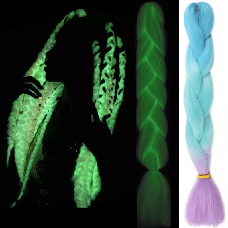 Extensii colorate de par pentru impletituri ombre fluorescenta luminos