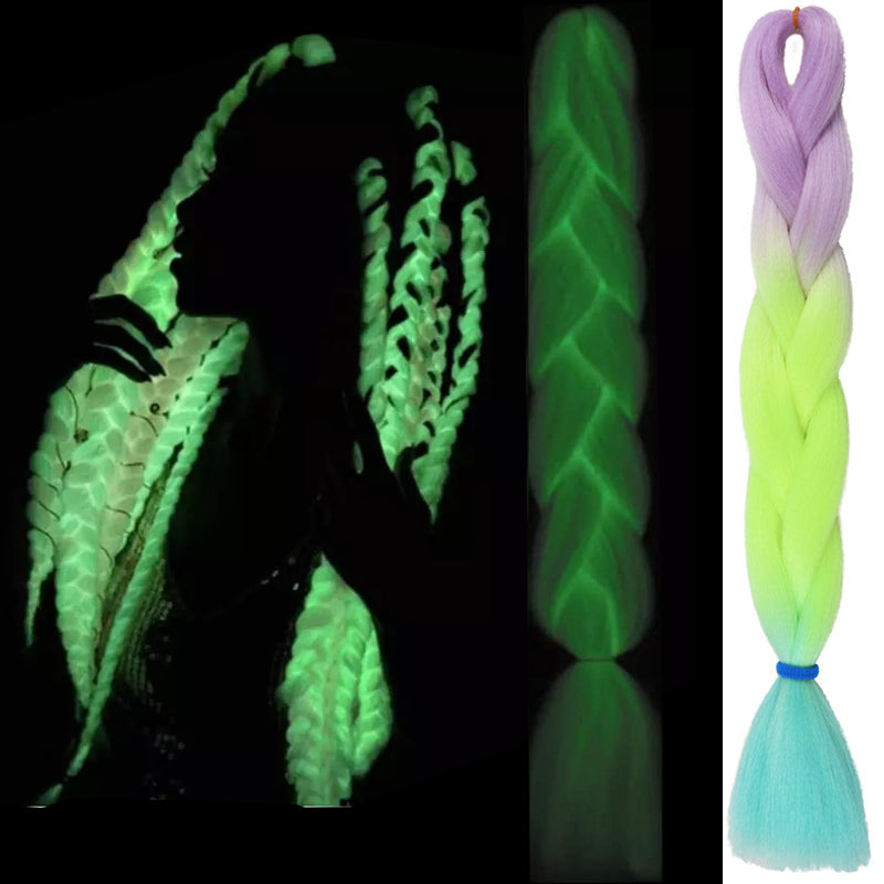 Extensii colorate de par pentru impletituri ombre fluorescenta luminos